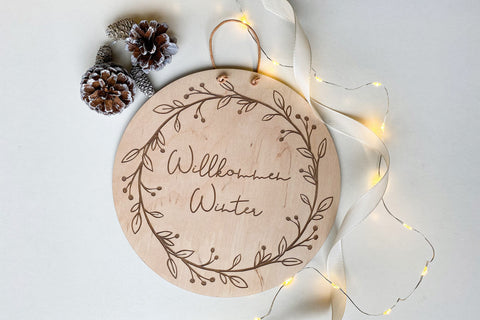 Weihnachtskranz - Willkommen Winter